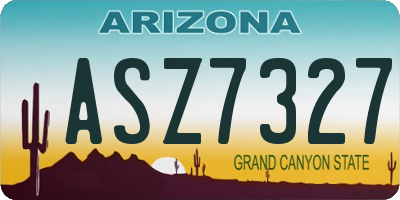 AZ license plate ASZ7327