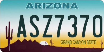 AZ license plate ASZ7370