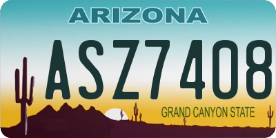 AZ license plate ASZ7408