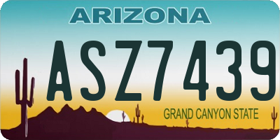 AZ license plate ASZ7439