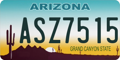 AZ license plate ASZ7515