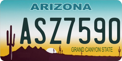 AZ license plate ASZ7590