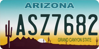 AZ license plate ASZ7682
