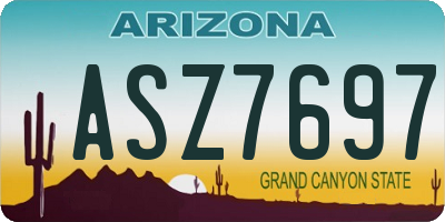 AZ license plate ASZ7697