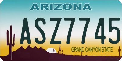 AZ license plate ASZ7745