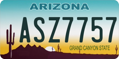 AZ license plate ASZ7757