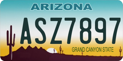 AZ license plate ASZ7897