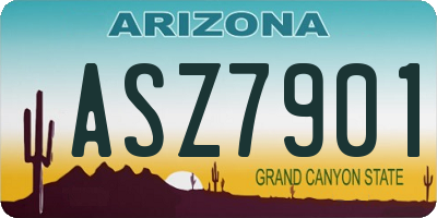 AZ license plate ASZ7901
