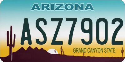 AZ license plate ASZ7902