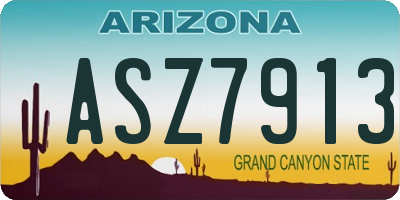AZ license plate ASZ7913