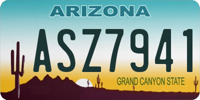 AZ license plate ASZ7941