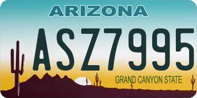 AZ license plate ASZ7995