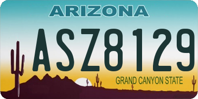 AZ license plate ASZ8129