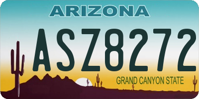AZ license plate ASZ8272
