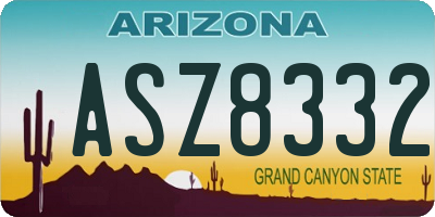 AZ license plate ASZ8332