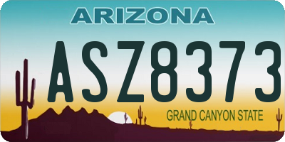 AZ license plate ASZ8373