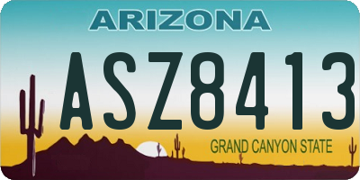 AZ license plate ASZ8413