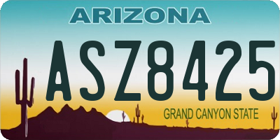 AZ license plate ASZ8425