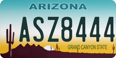 AZ license plate ASZ8444