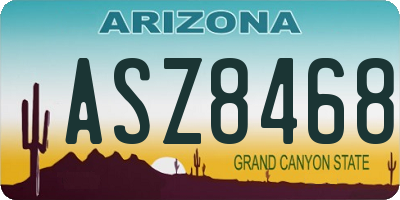 AZ license plate ASZ8468