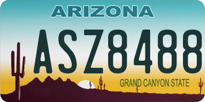 AZ license plate ASZ8488