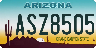 AZ license plate ASZ8505