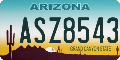 AZ license plate ASZ8543