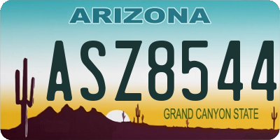 AZ license plate ASZ8544