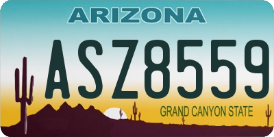 AZ license plate ASZ8559