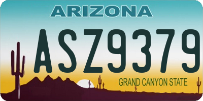 AZ license plate ASZ9379