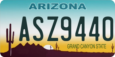 AZ license plate ASZ9440