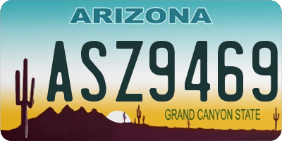 AZ license plate ASZ9469