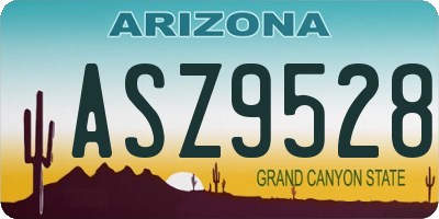 AZ license plate ASZ9528