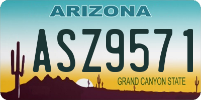 AZ license plate ASZ9571