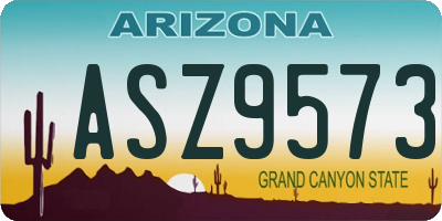 AZ license plate ASZ9573