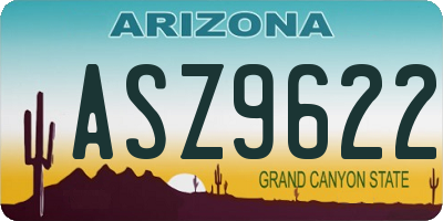 AZ license plate ASZ9622