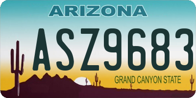 AZ license plate ASZ9683