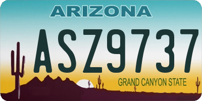 AZ license plate ASZ9737