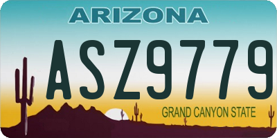 AZ license plate ASZ9779