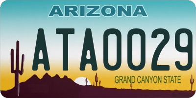 AZ license plate ATA0029