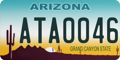 AZ license plate ATA0046