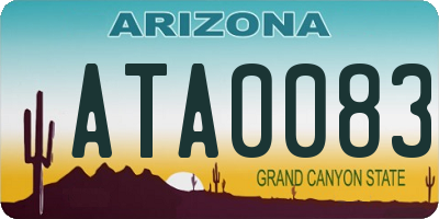 AZ license plate ATA0083