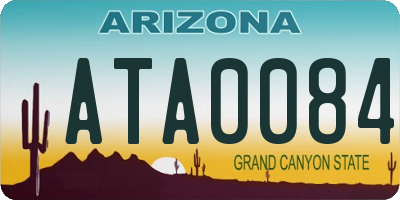 AZ license plate ATA0084