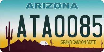 AZ license plate ATA0085