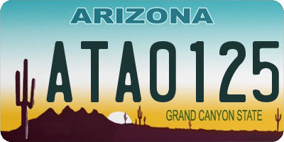 AZ license plate ATA0125