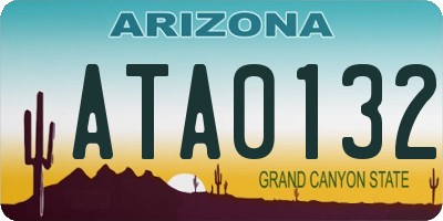 AZ license plate ATA0132