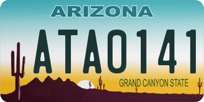 AZ license plate ATA0141