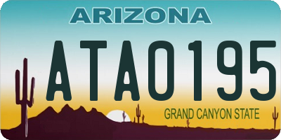 AZ license plate ATA0195