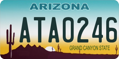 AZ license plate ATA0246