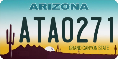 AZ license plate ATA0271